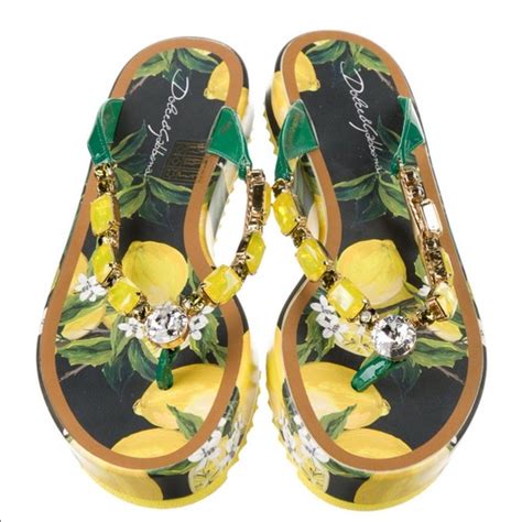 dolce gabbana flip flops|Dolce & Gabbana heel wedges.